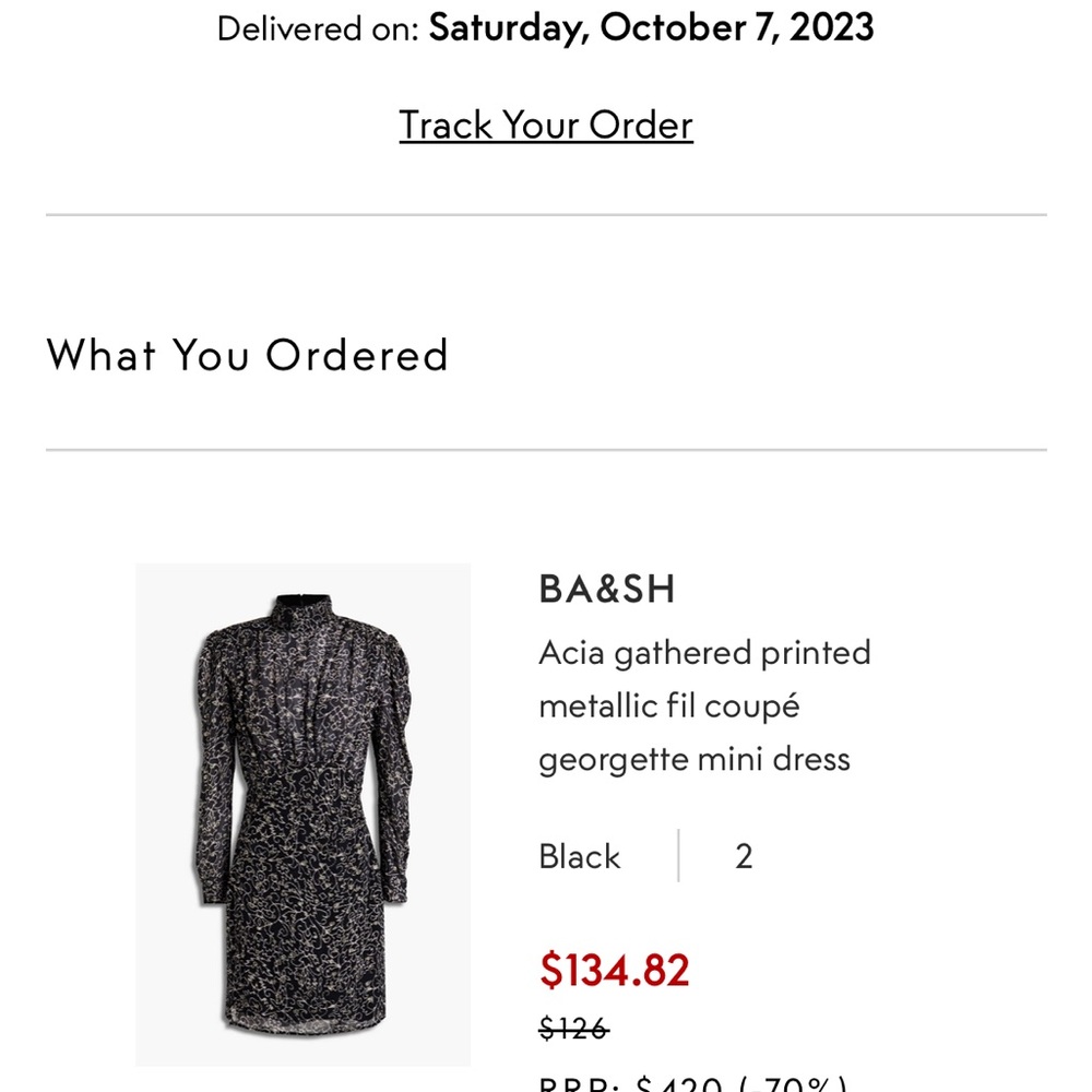 Evening mini dress from ba&sh. Open back, super stilish